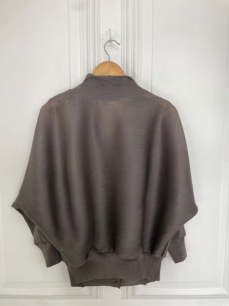 Malissa J Micropleat Jacket - Mushroom