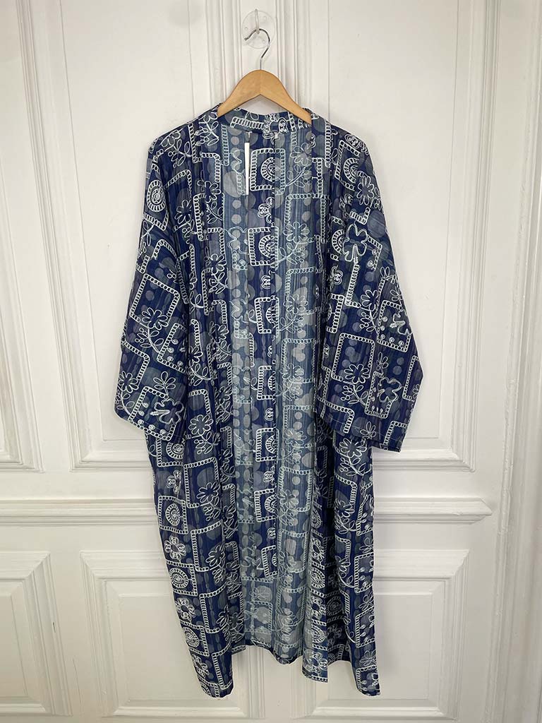 Malissa J Daisy Print Long Kimono