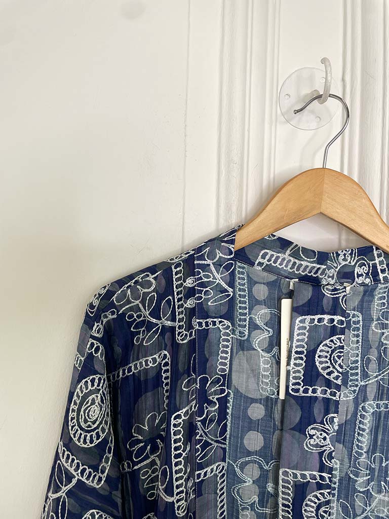 Malissa J Daisy Print Long Kimono