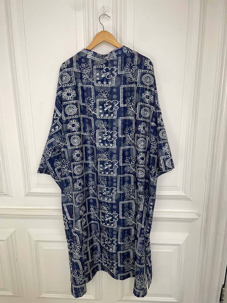 Malissa J Daisy Print Long Kimono