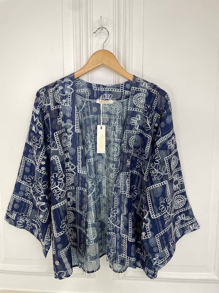 Malissa J Daisy Print Short Kimono