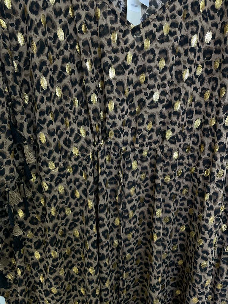 Malissa J Leopard Tassel Kaftan