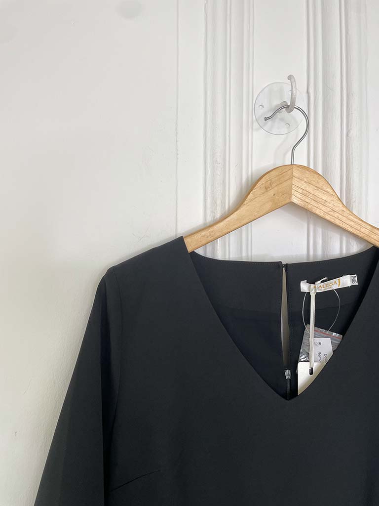 Malissa J Rio Feather Dress - Black