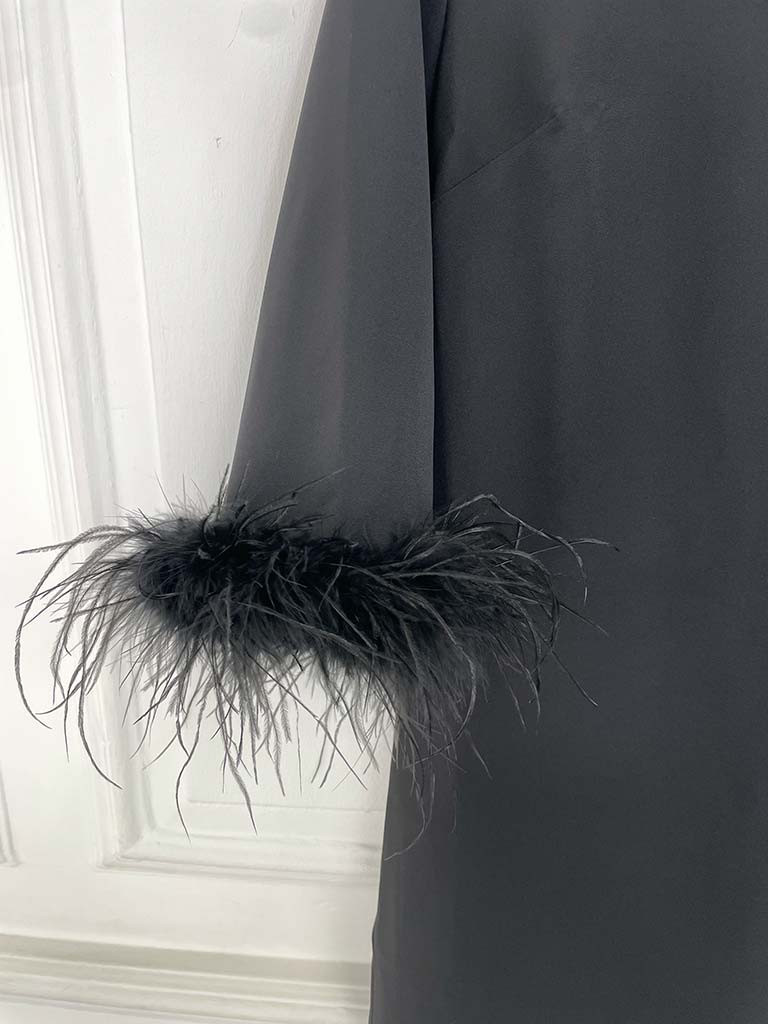 Malissa J Rio Feather Dress - Black