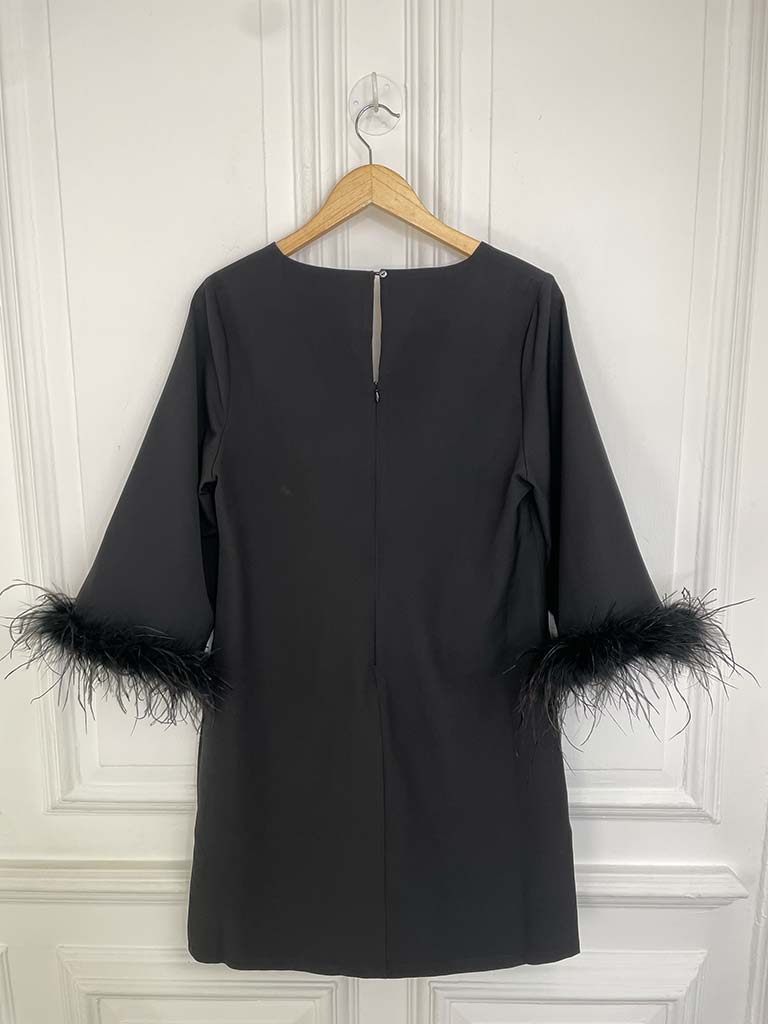 Malissa J Rio Feather Dress - Black