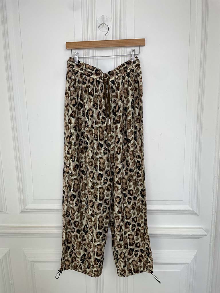 Malissa J Drawstring Trousers - Leopard