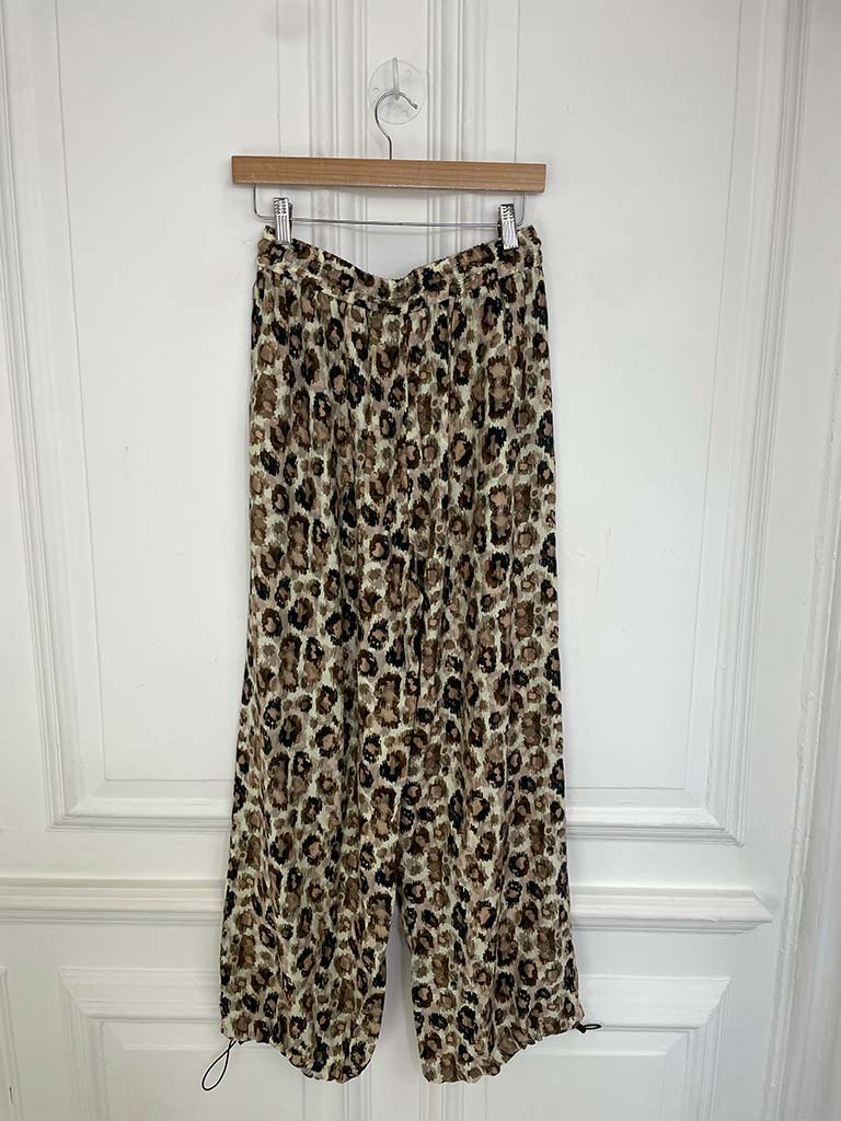 Malissa J Drawstring Trousers - Leopard