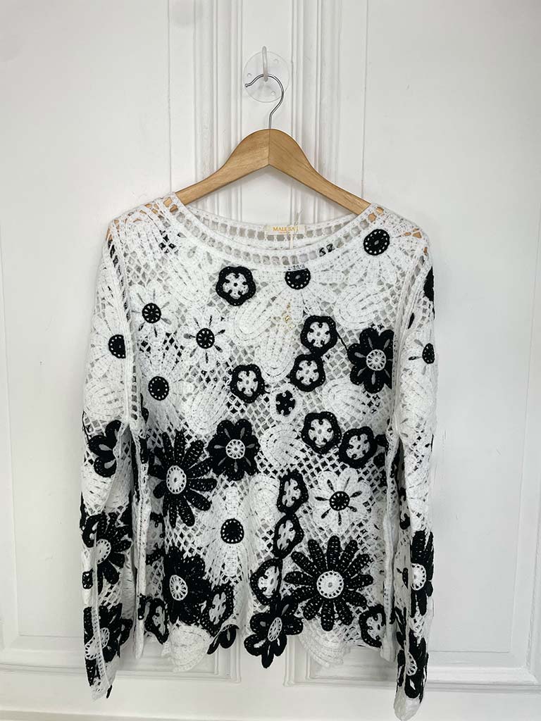 Malissa J Crochet Flower Knit - Mono