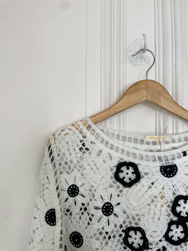 Malissa J Crochet Flower Knit - Mono
