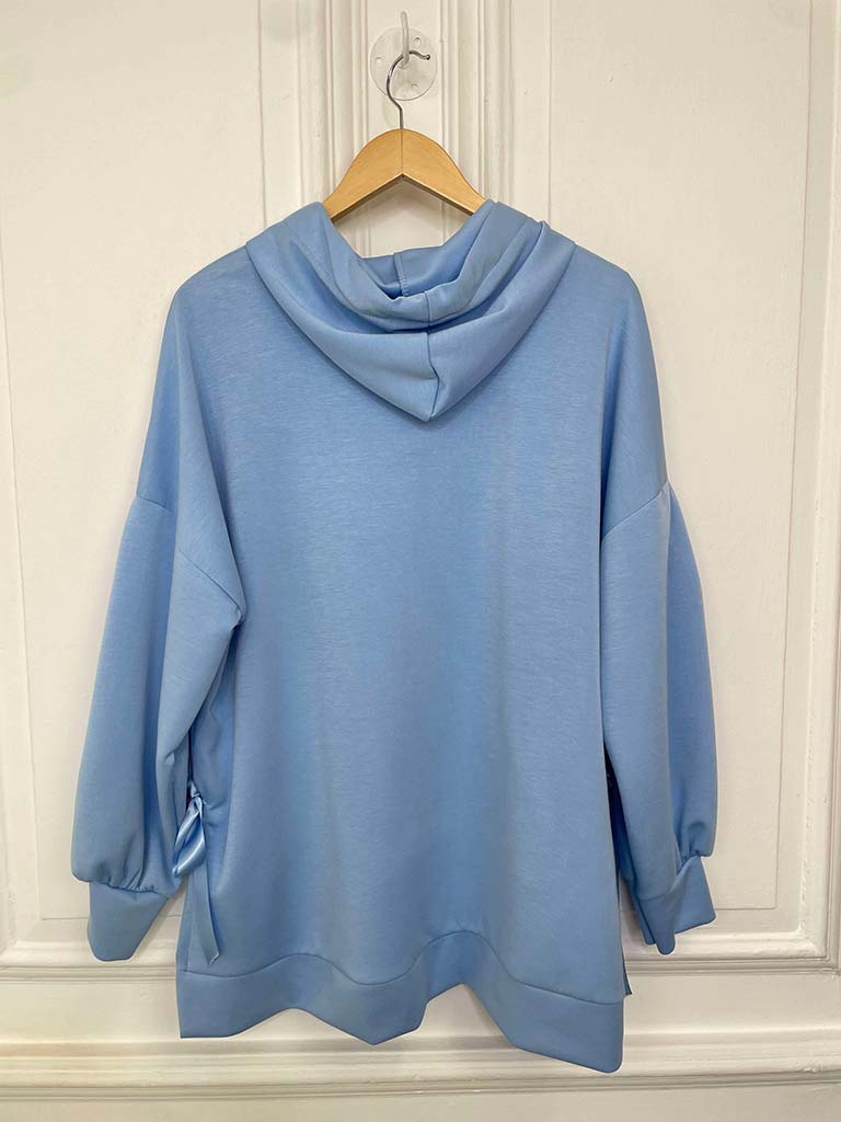 Super Soft Ribbon Hoodie - Sky