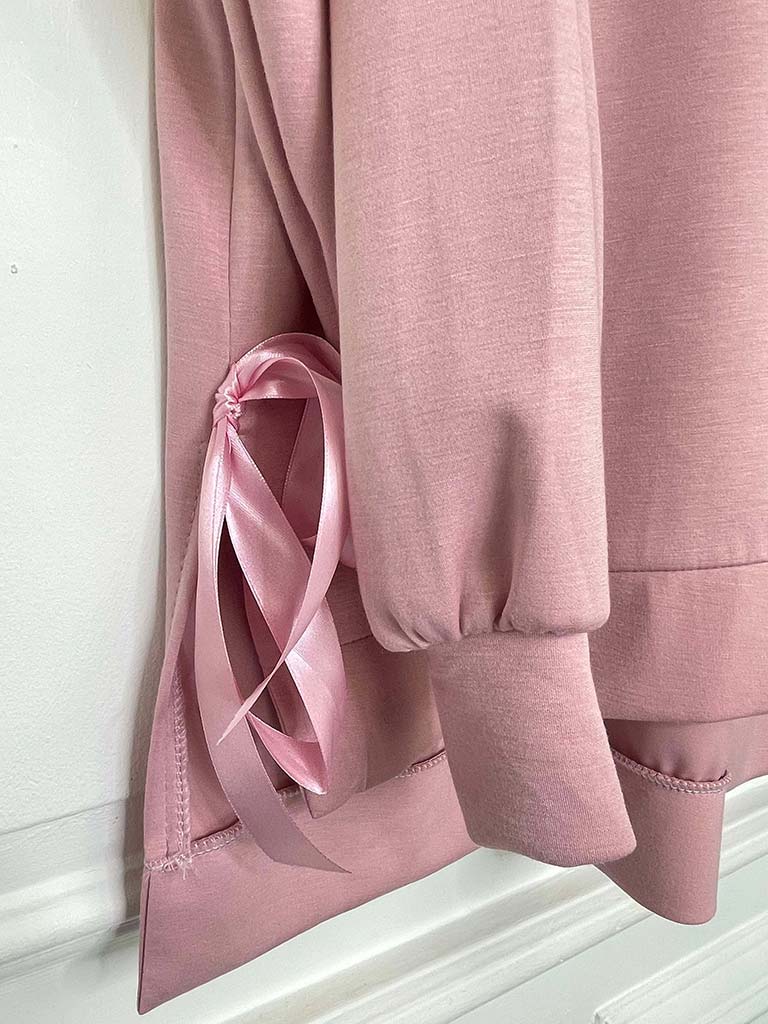 Super Soft Ribbon Hoodie - Sugar