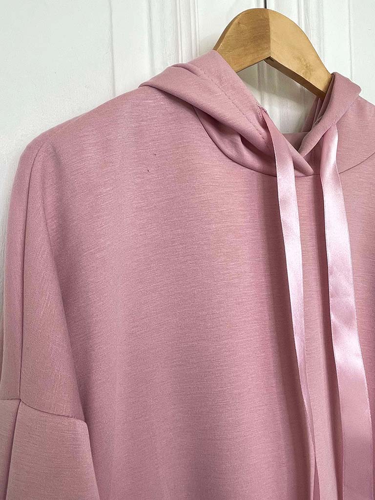 Super Soft Ribbon Hoodie - Sugar