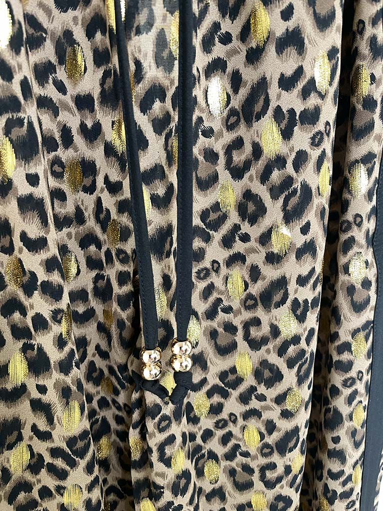 Malissa J Side Stripe Trousers - Leopard