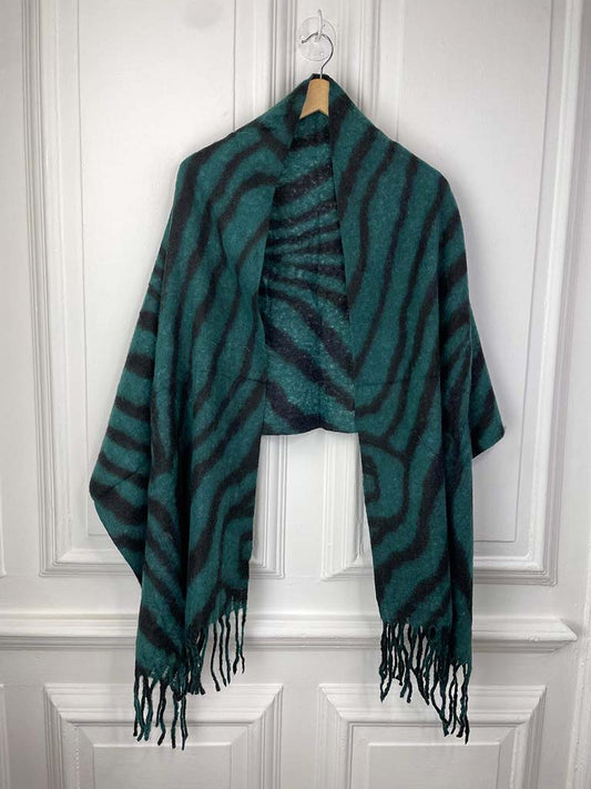 Tiger Print Scarf - Forest