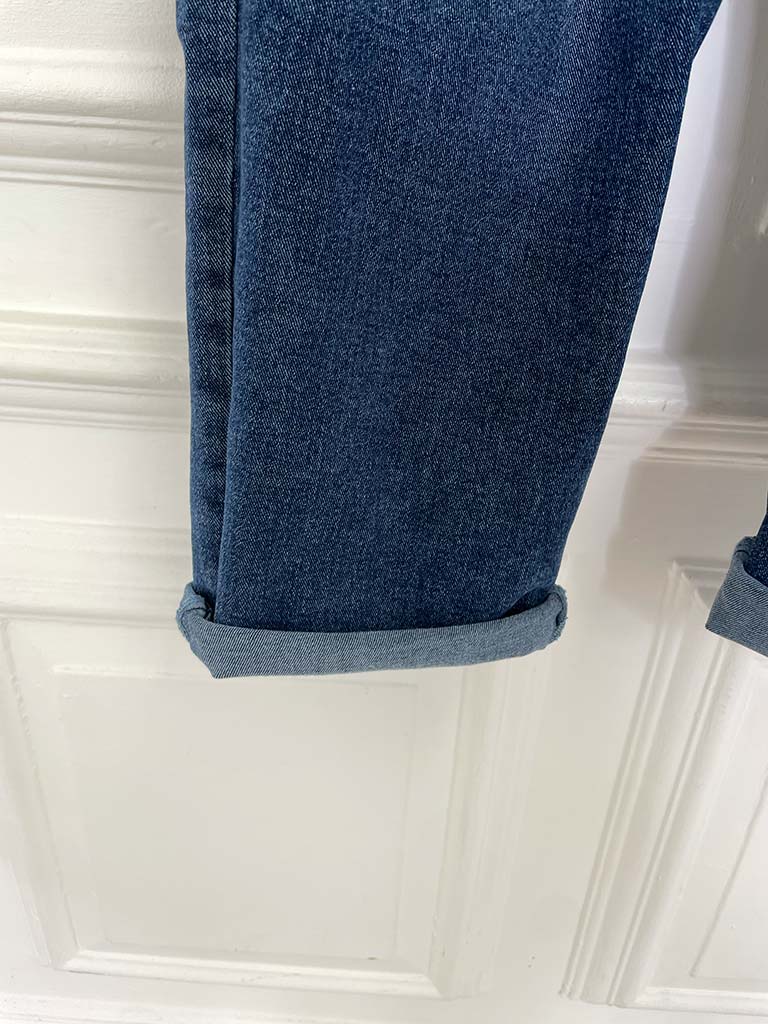 Barrel Leg Jeans - Mid Blue