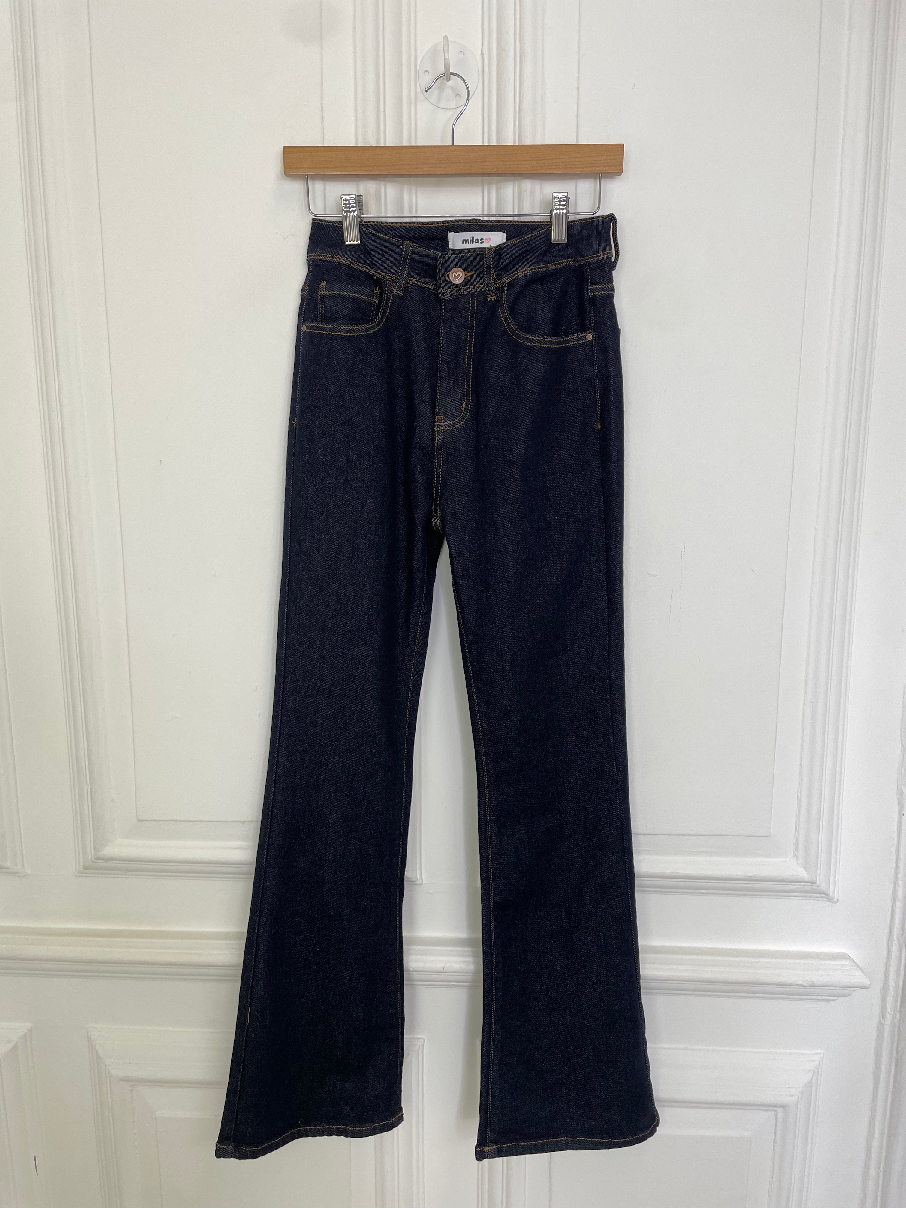 Mila Kick Flare Jeans - Dark Blue