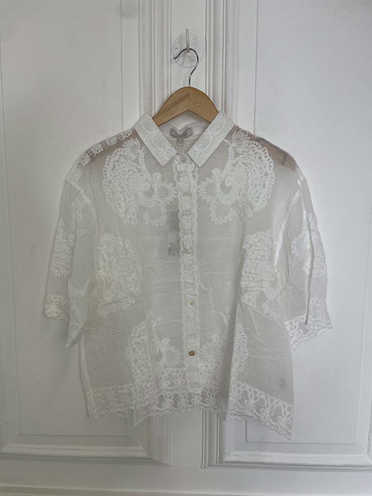 Cotton Crochet & Lace Shirt