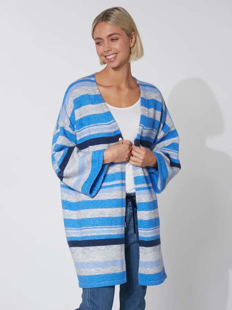 Haven Skara Stripe Cardigan - Cobalt