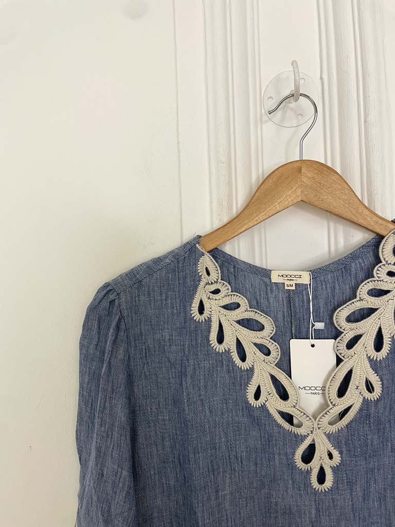 Chambray Embroidered Co-ord