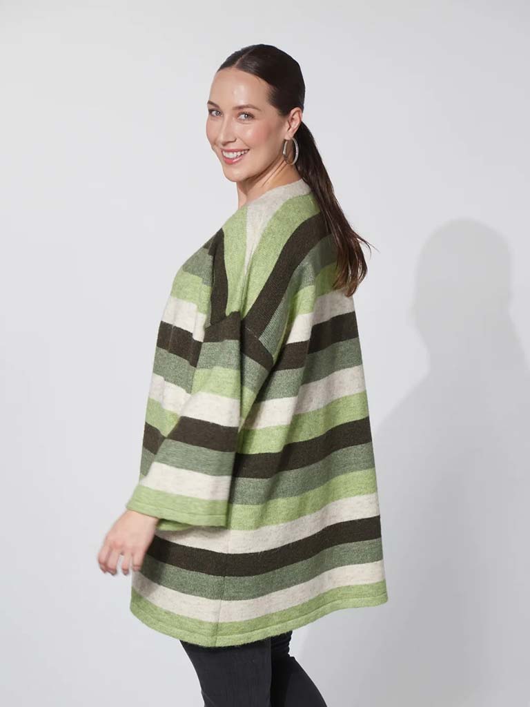 Haven Skara Stripe Cardigan - Fern