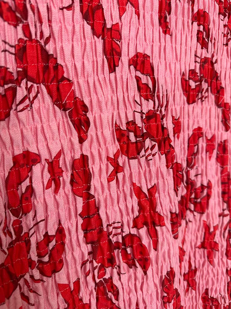 Tie Front Shirred Dress - Lobster & Starfish