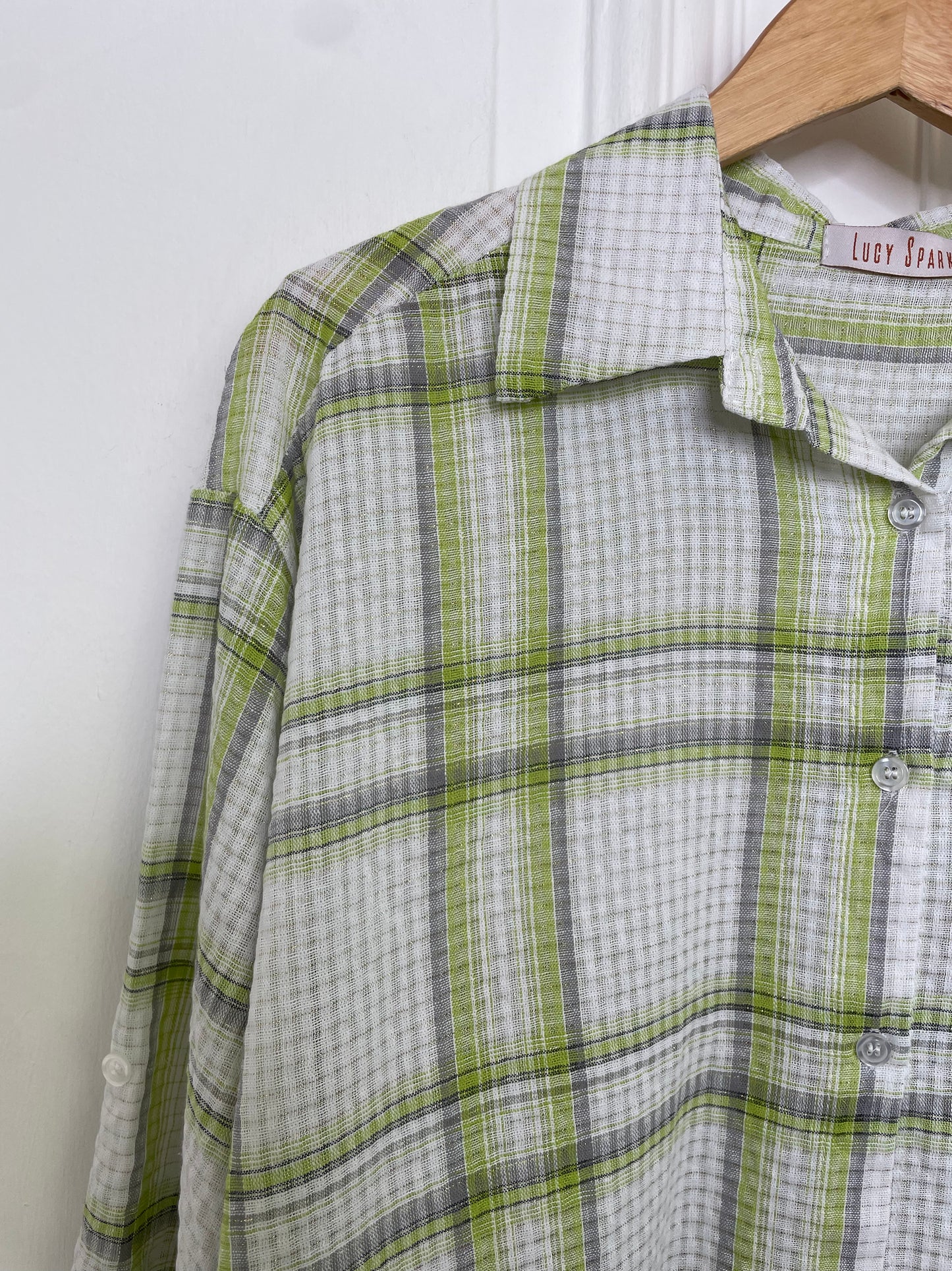 Checked Waffle Shirt - Lime