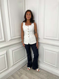 Mila Kick Flare Jeans - Dark Blue