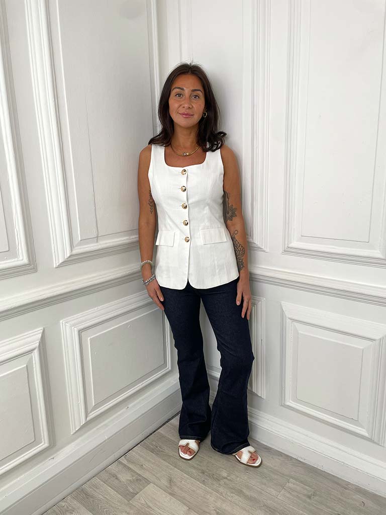 Mila Kick Flare Jeans - Dark Blue