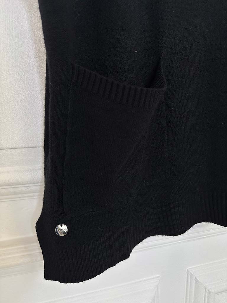 Malissa J Pocket Tank Knit - Black