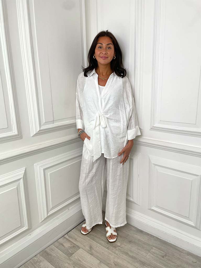 Crepe Tie Front Co-ord