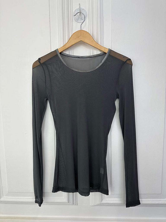 Basic Mesh Layering Top - Slate