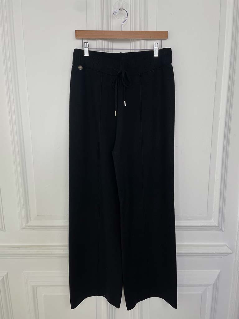 Malissa J Knitted Palazzo Trousers - Black