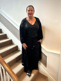 Malissa J Studded Lace Duster Jacket - Black
