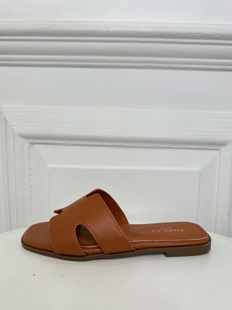 Classic Faux Leather Mule - Tan