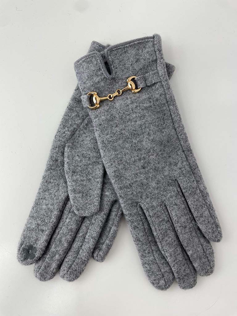 Snaffle Bar Gloves - Grey