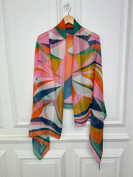 Peace Of Mind Multi Brights Abstract Scarf