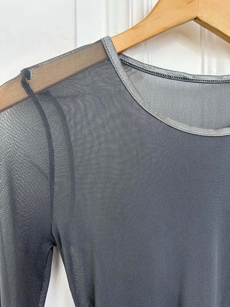 Basic Mesh Layering Top - Slate