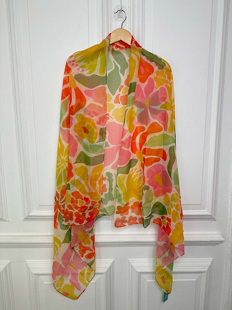 Peace Of Mind Pastel Brights Floral Scarf