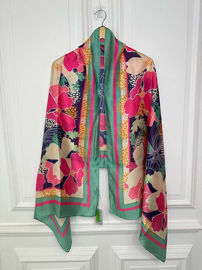 Peace Of Mind Pink Mix Floral Scarf