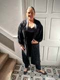 Malissa J Cigarette Sequin Trousers - Black