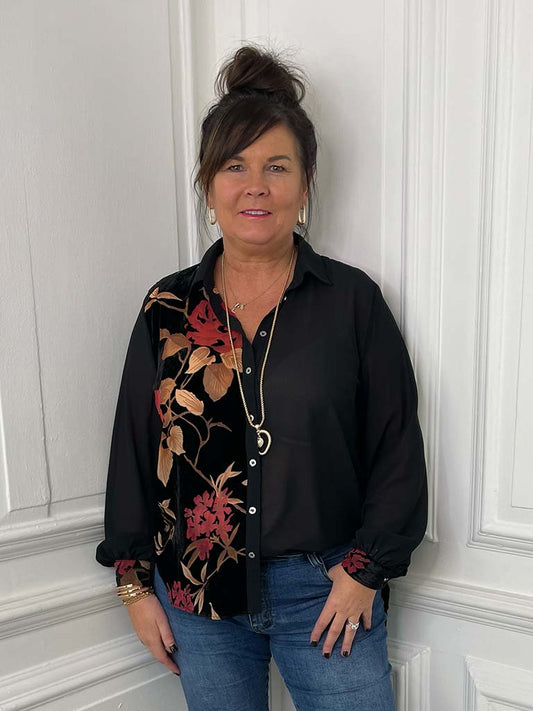 Vintage Floral Devoré Shirt