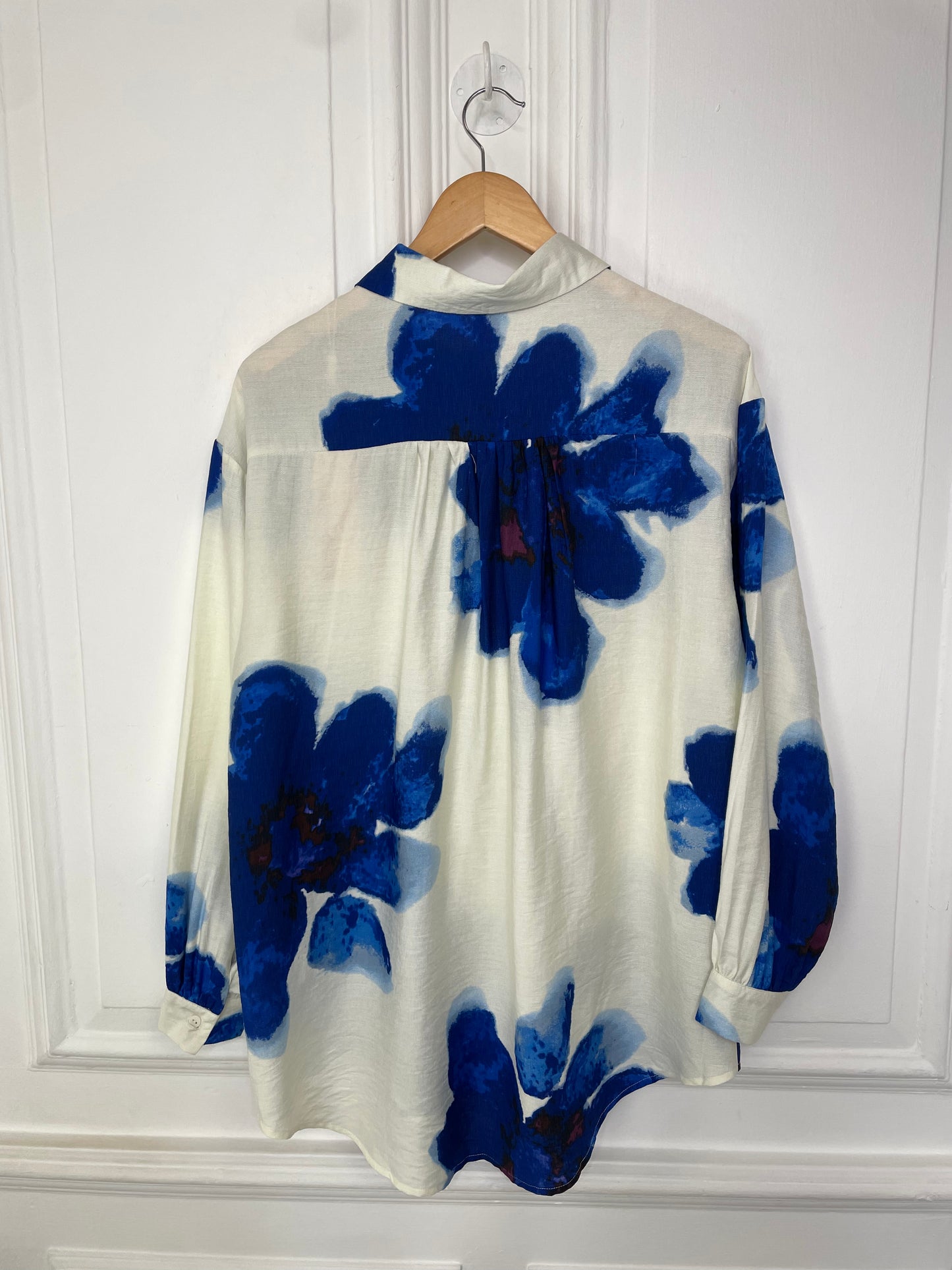 Malibu Hibiscus Blouse - Ocean Blue