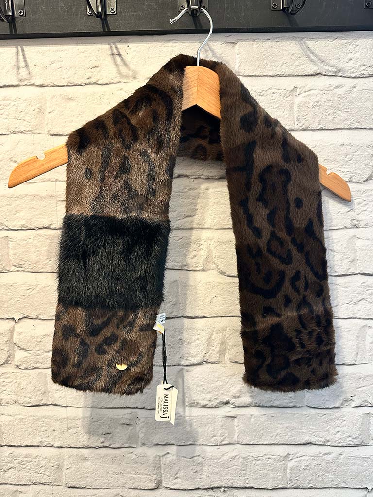 Malissa J Faux Fur Collar - Leopard