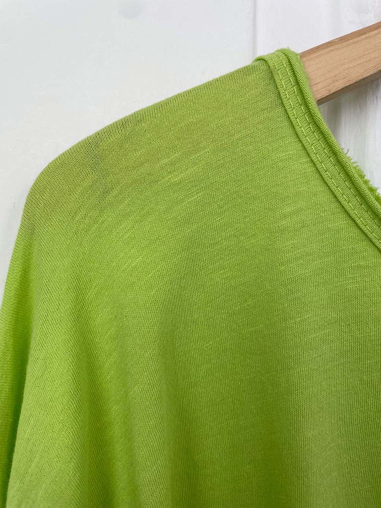 Basic Long Sleeve Slub Top - Lime