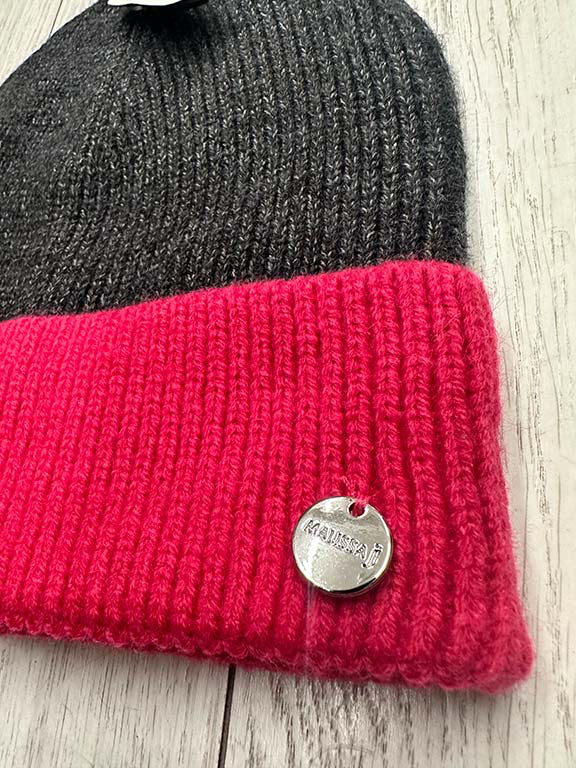 Malissa J Two-Tone Beanie Hat - Grey