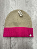 Malissa J Two-Tone Beanie Hat - Stone