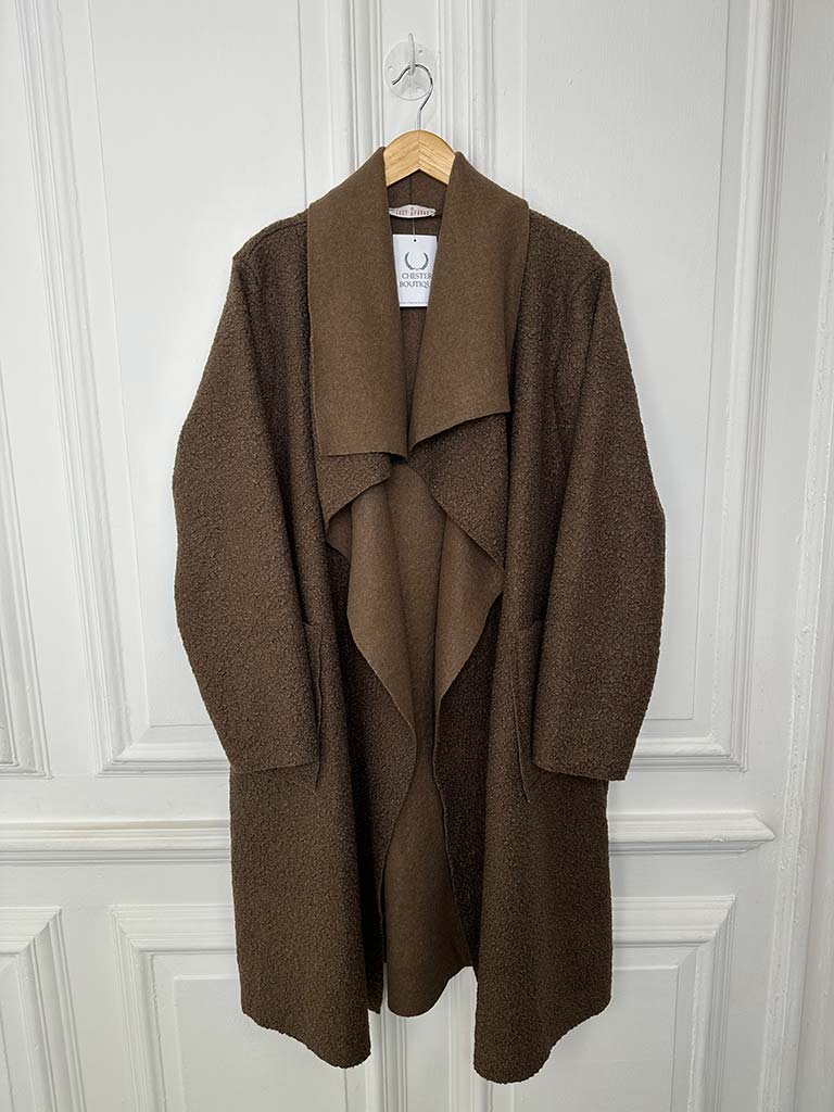 Boucle Waterfall Coat - Chocolate