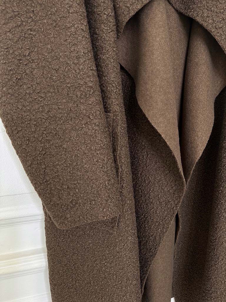 Boucle Waterfall Coat - Chocolate