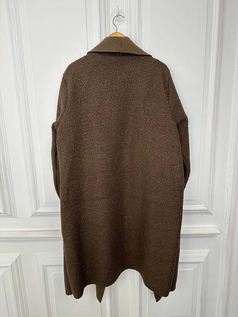 Boucle Waterfall Coat - Chocolate