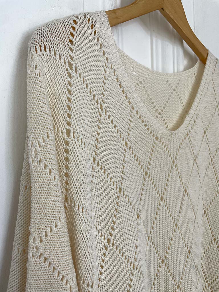 Argyle Knit - Ecru
